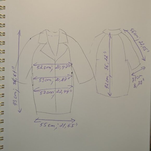 Coat Dress Trendy Electric Blue Satin Belted 3/4 Sleeves Fully Lined - Picture 11 of 11